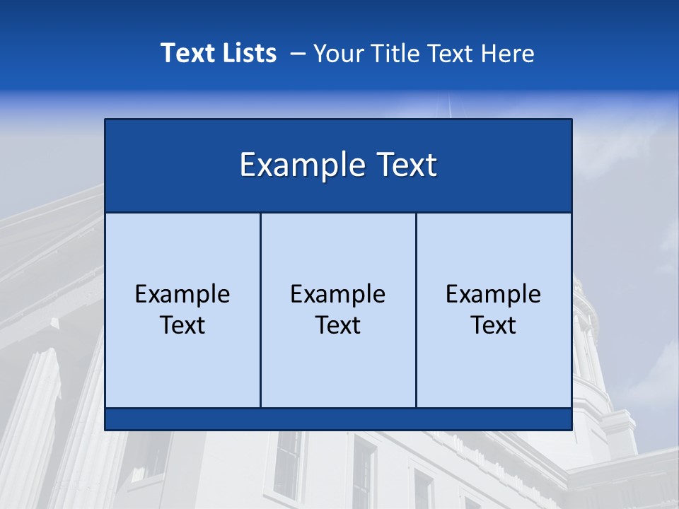 A White Building With A Green Dome Under A Blue Sky PowerPoint Template
