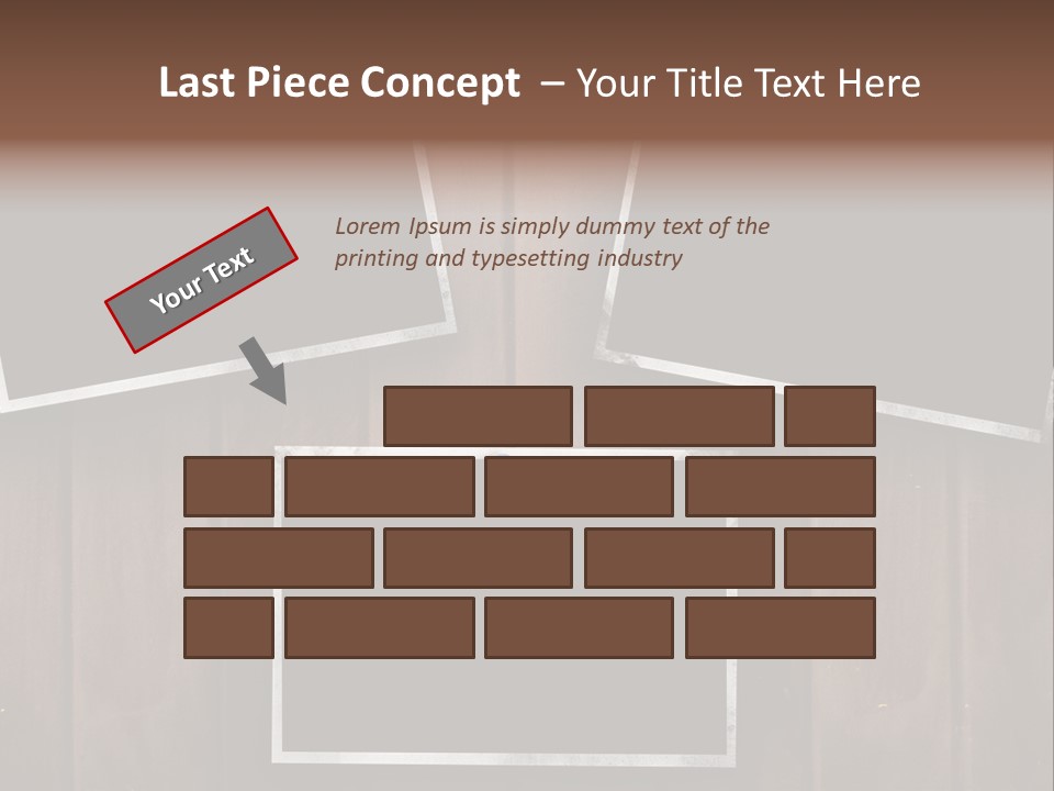 Aged Photo Frames Attach To Wood Background PowerPoint Template