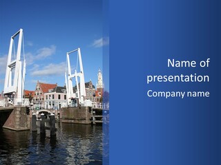 Beautiful View At Historic Haarlem In Holland PowerPoint Template