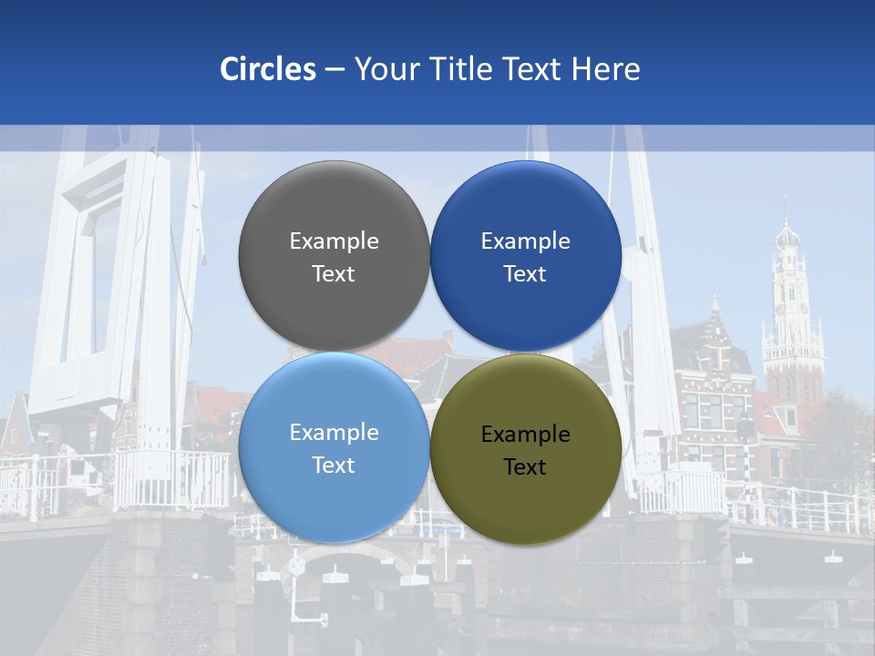 Beautiful View At Historic Haarlem In Holland PowerPoint Template