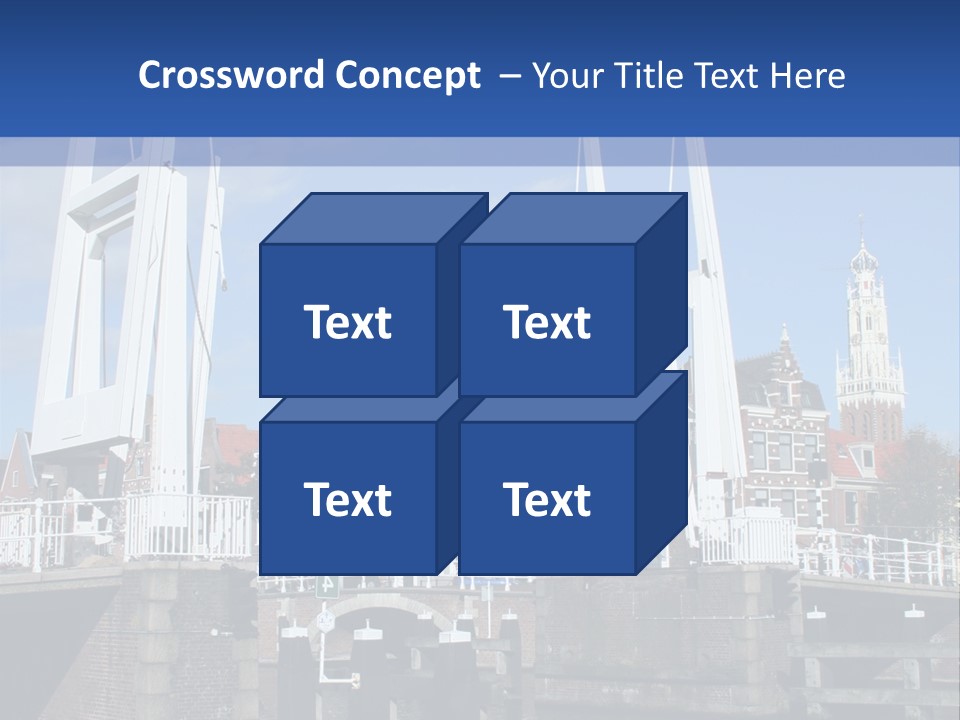 Beautiful View At Historic Haarlem In Holland PowerPoint Template