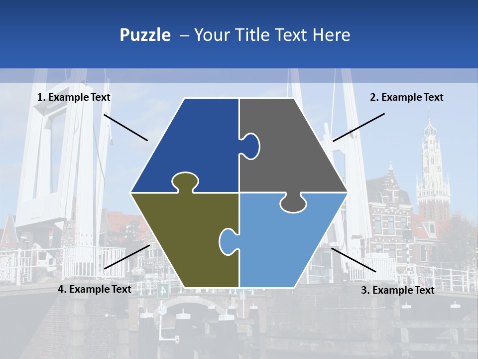 Beautiful View At Historic Haarlem In Holland PowerPoint Template