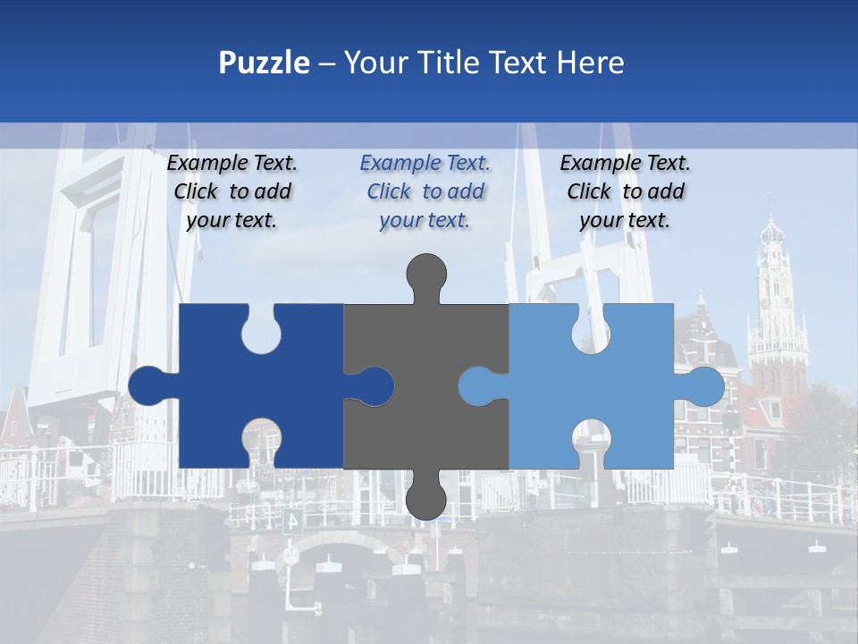 Beautiful View At Historic Haarlem In Holland PowerPoint Template