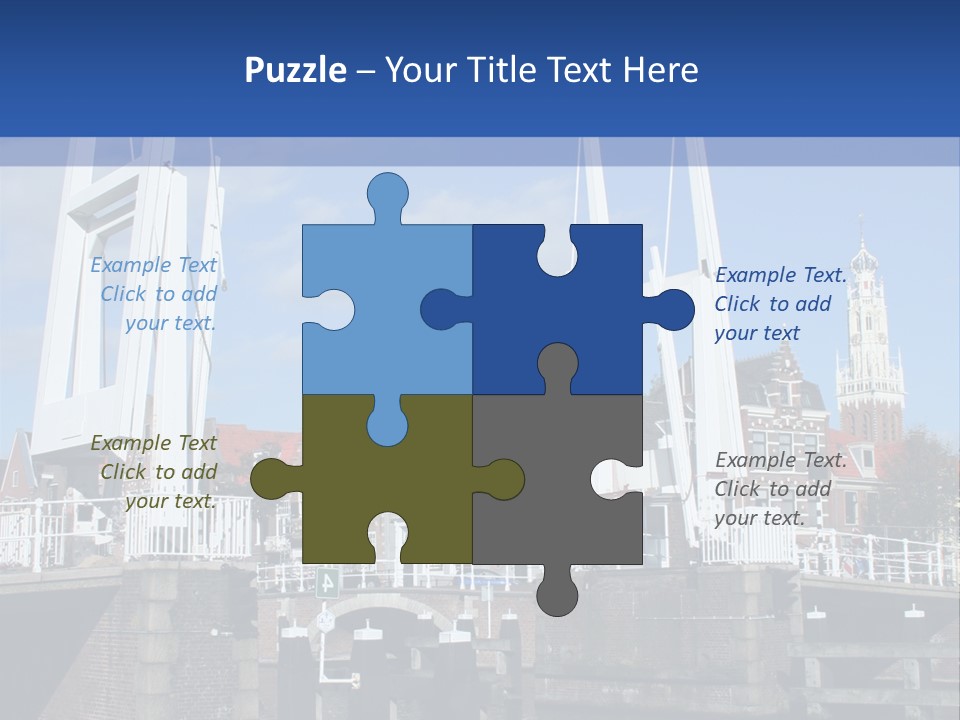 Beautiful View At Historic Haarlem In Holland PowerPoint Template