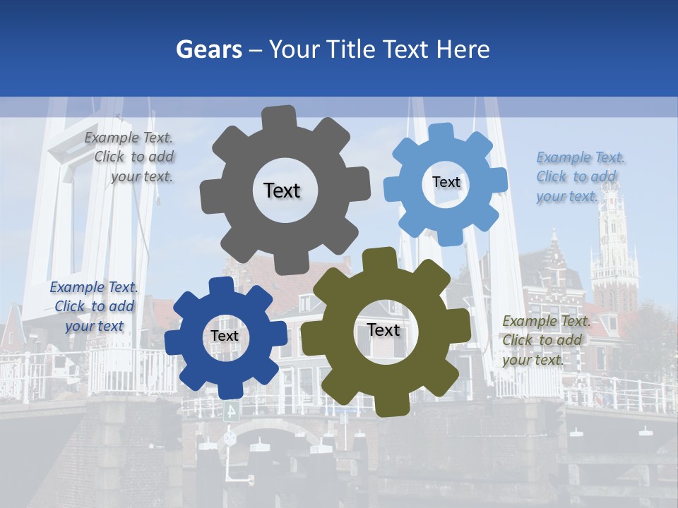 Beautiful View At Historic Haarlem In Holland PowerPoint Template