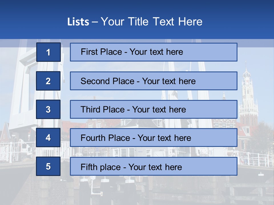 Beautiful View At Historic Haarlem In Holland PowerPoint Template