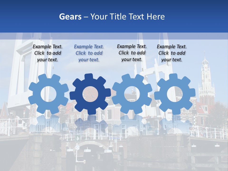 Beautiful View At Historic Haarlem In Holland PowerPoint Template