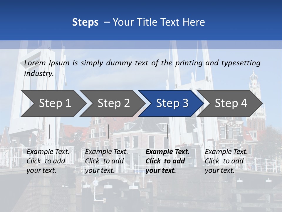 Beautiful View At Historic Haarlem In Holland PowerPoint Template