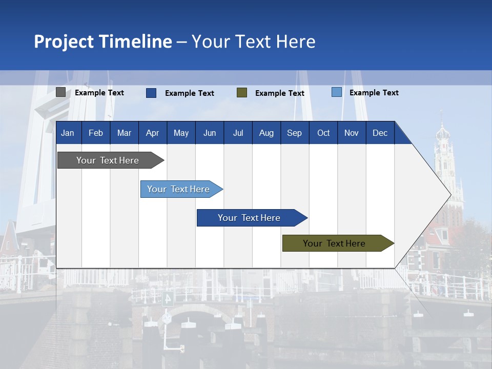 Beautiful View At Historic Haarlem In Holland PowerPoint Template