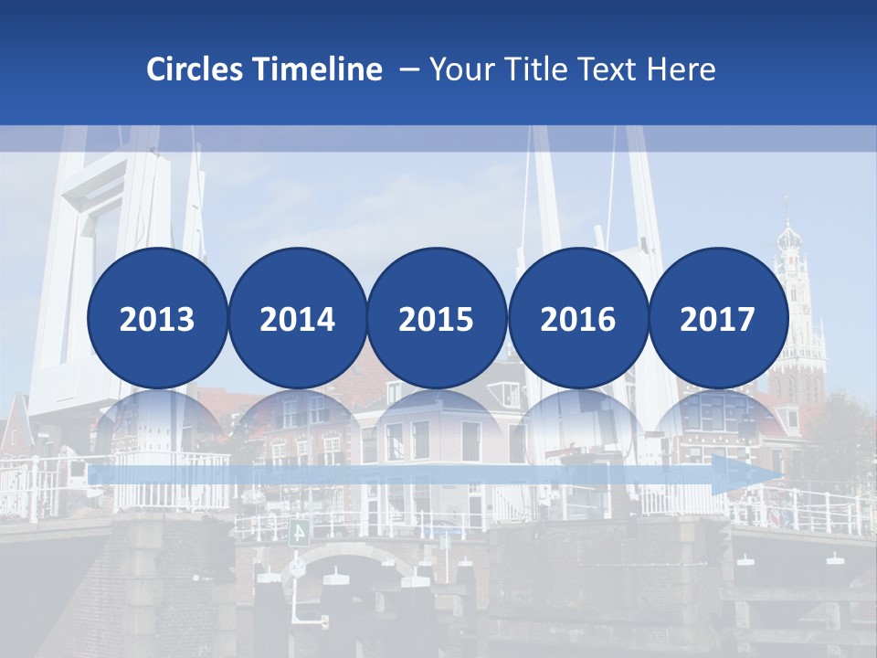 Beautiful View At Historic Haarlem In Holland PowerPoint Template