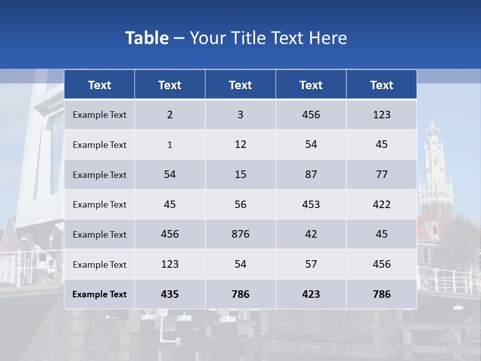 Beautiful View At Historic Haarlem In Holland PowerPoint Template