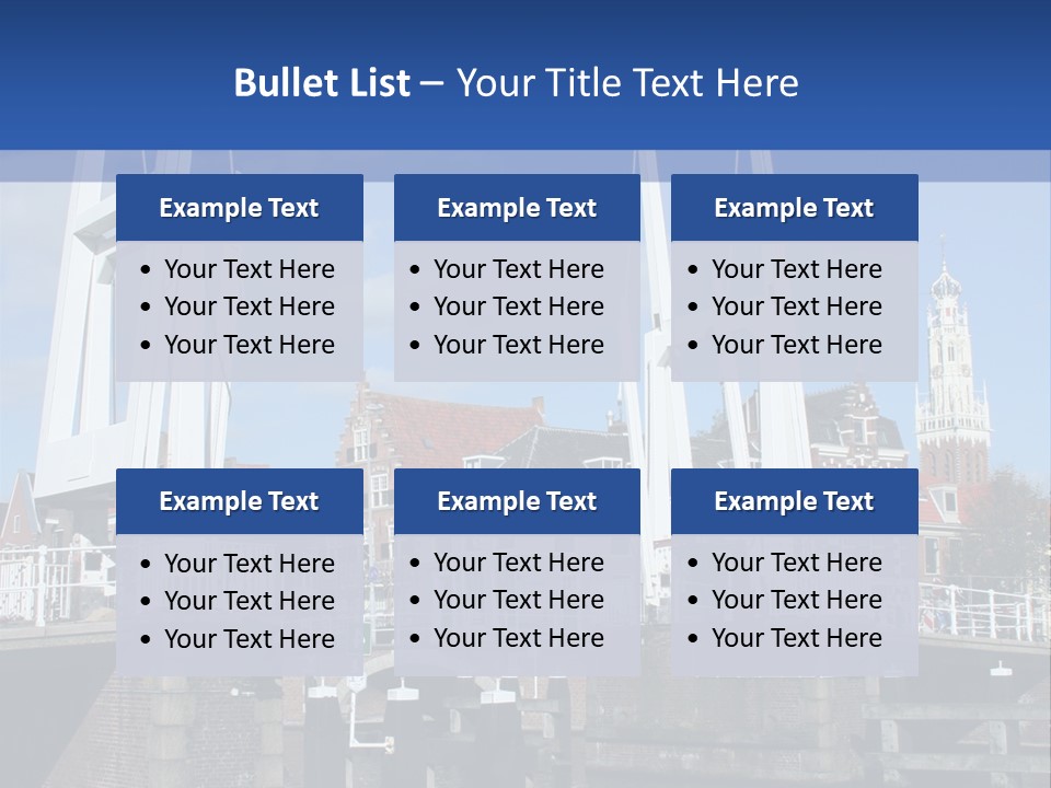 Beautiful View At Historic Haarlem In Holland PowerPoint Template