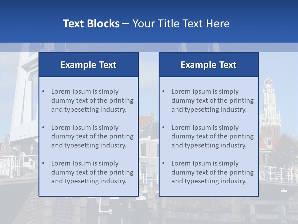 Beautiful View At Historic Haarlem In Holland PowerPoint Template
