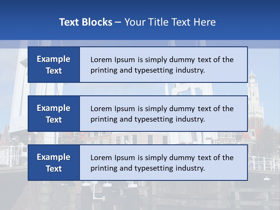 Beautiful View At Historic Haarlem In Holland PowerPoint Template
