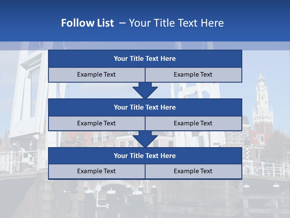 Beautiful View At Historic Haarlem In Holland PowerPoint Template