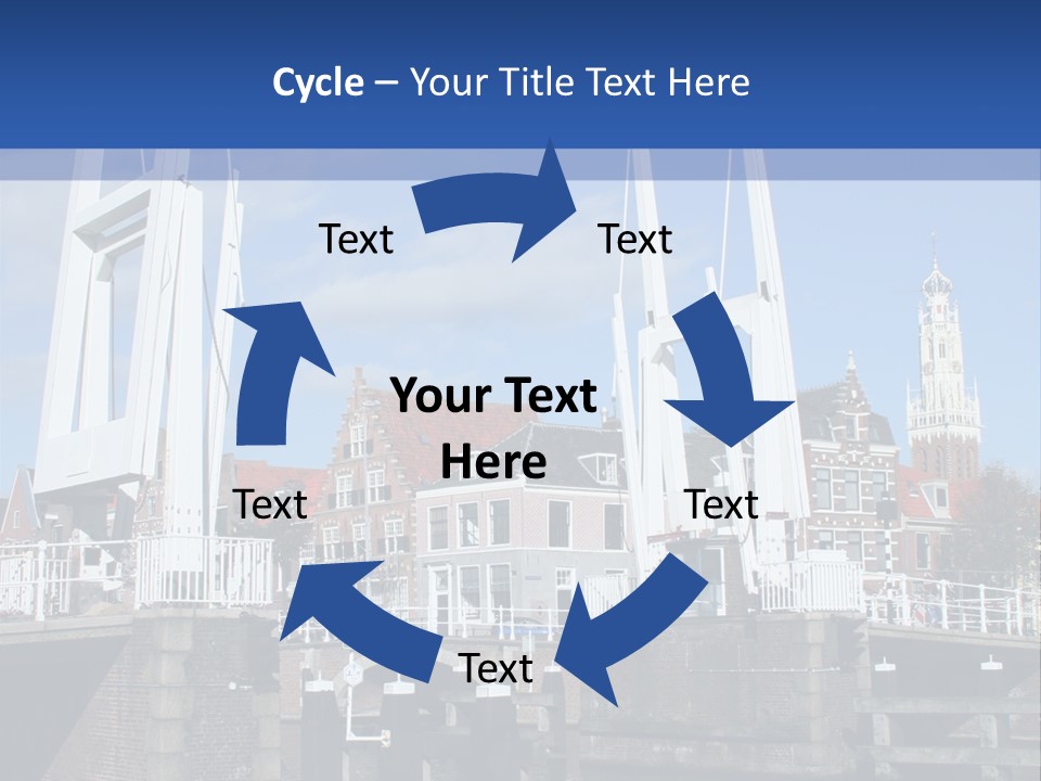 Beautiful View At Historic Haarlem In Holland PowerPoint Template