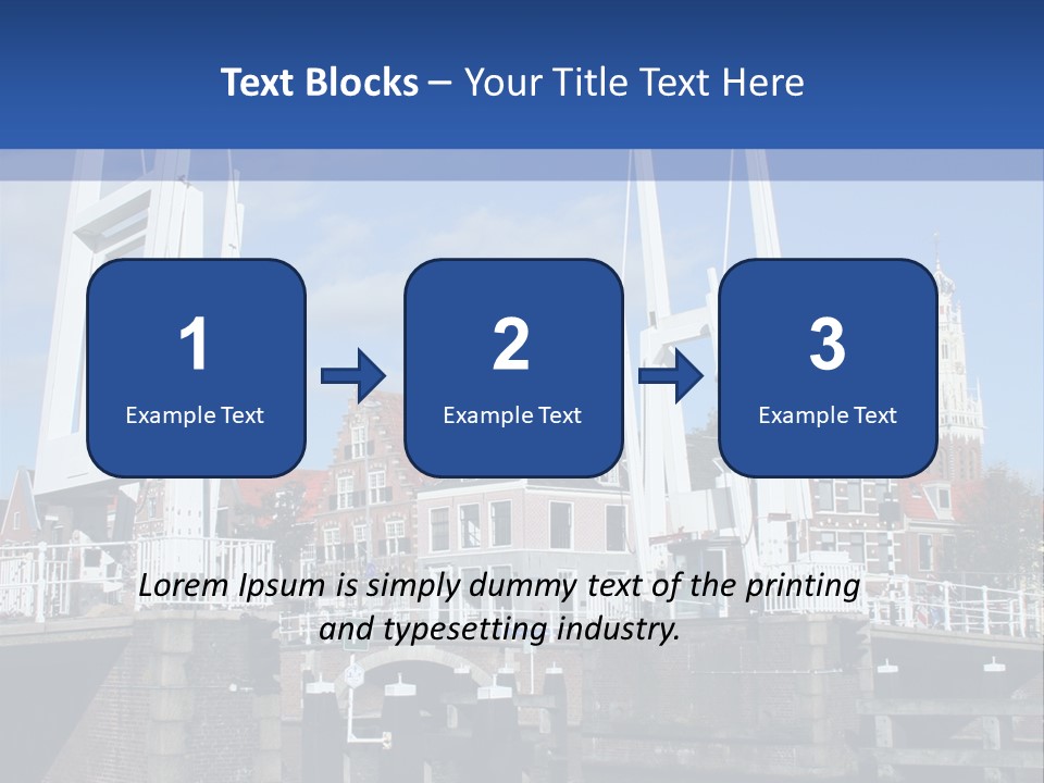 Beautiful View At Historic Haarlem In Holland PowerPoint Template