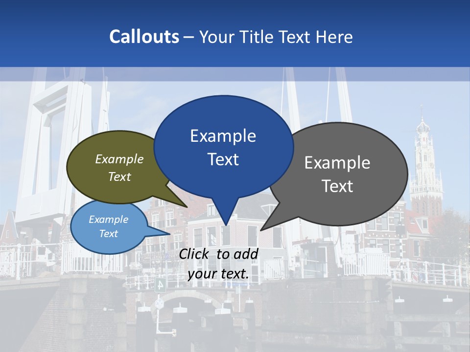 Beautiful View At Historic Haarlem In Holland PowerPoint Template