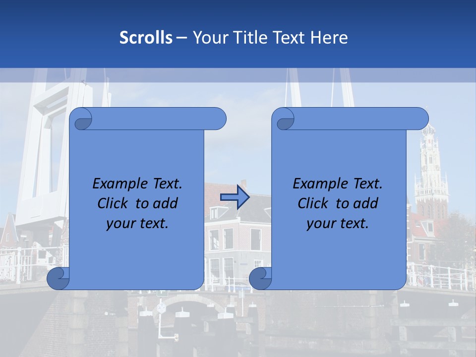 Beautiful View At Historic Haarlem In Holland PowerPoint Template