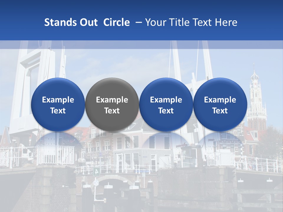 Beautiful View At Historic Haarlem In Holland PowerPoint Template