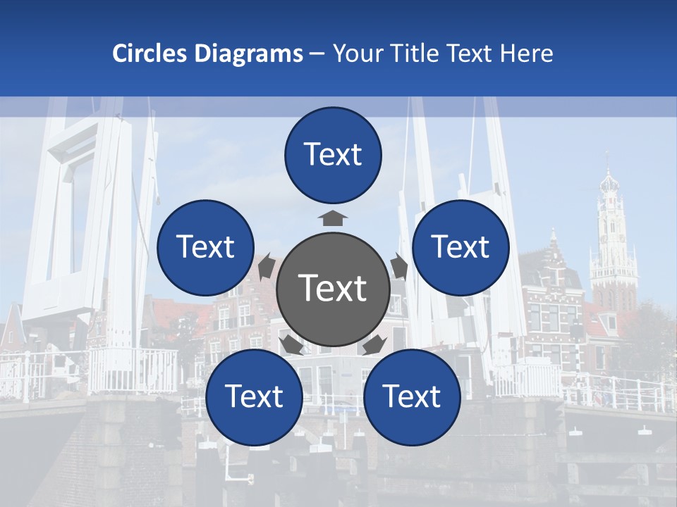 Beautiful View At Historic Haarlem In Holland PowerPoint Template