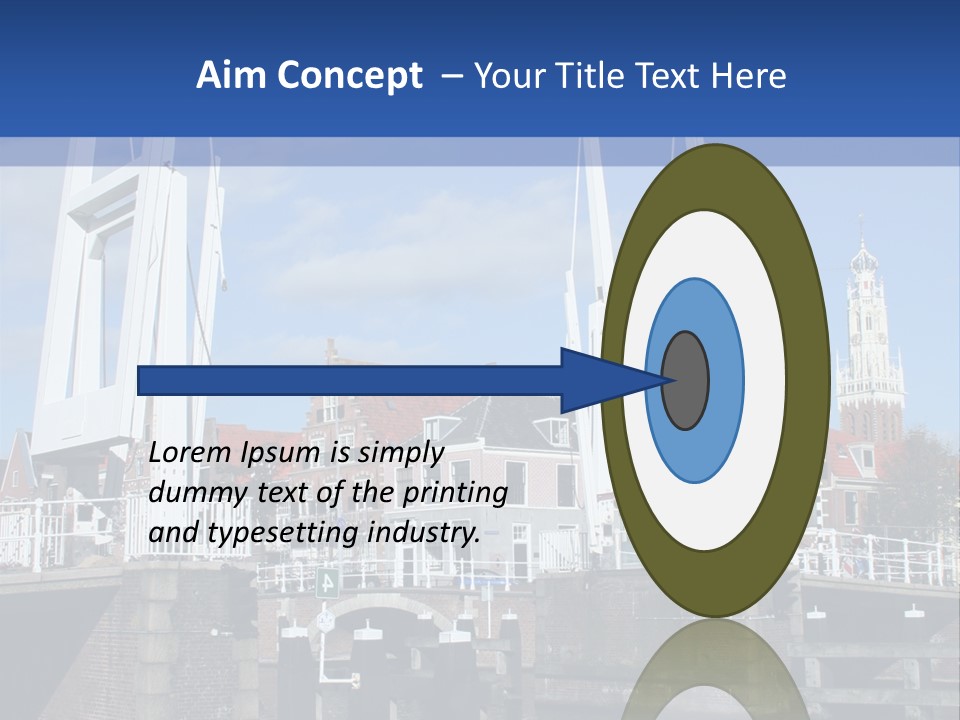 Beautiful View At Historic Haarlem In Holland PowerPoint Template