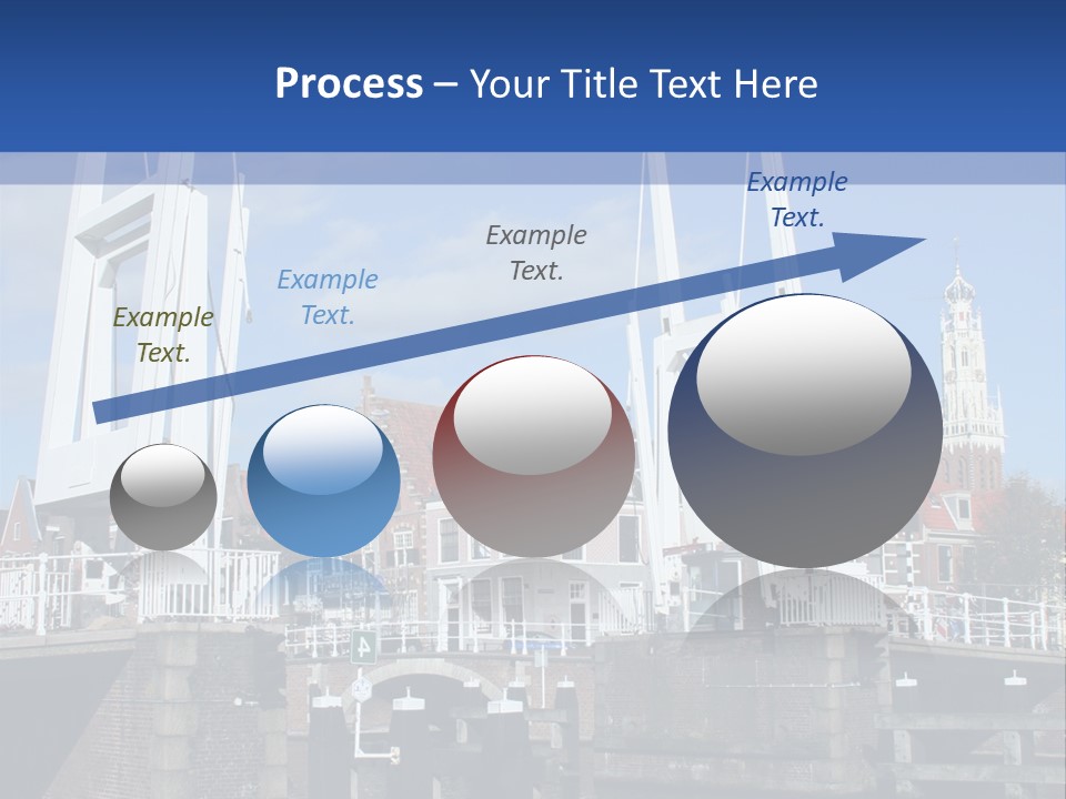 Beautiful View At Historic Haarlem In Holland PowerPoint Template