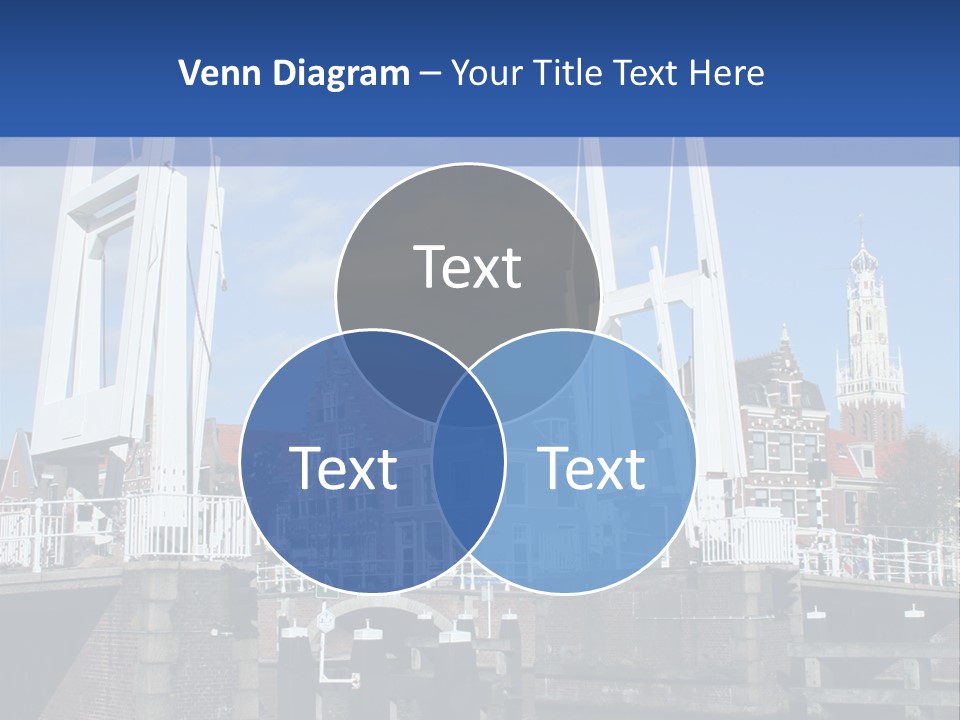 Beautiful View At Historic Haarlem In Holland PowerPoint Template