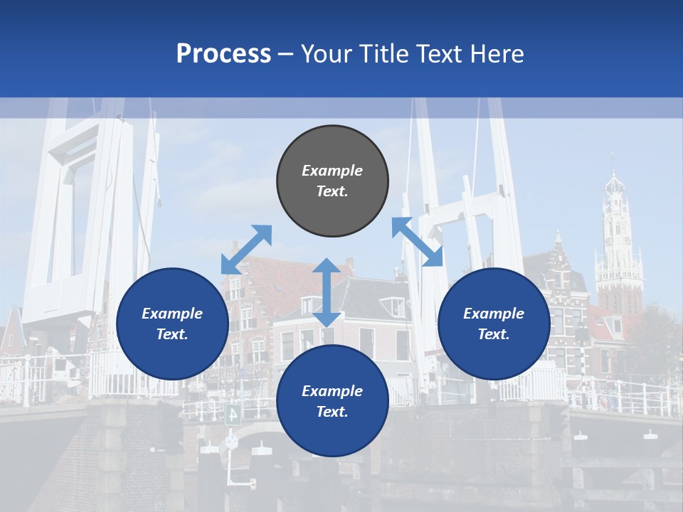 Beautiful View At Historic Haarlem In Holland PowerPoint Template