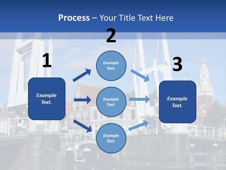 Beautiful View At Historic Haarlem In Holland PowerPoint Template