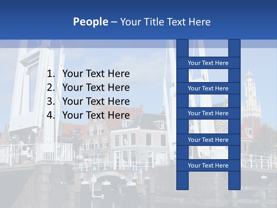 Beautiful View At Historic Haarlem In Holland PowerPoint Template