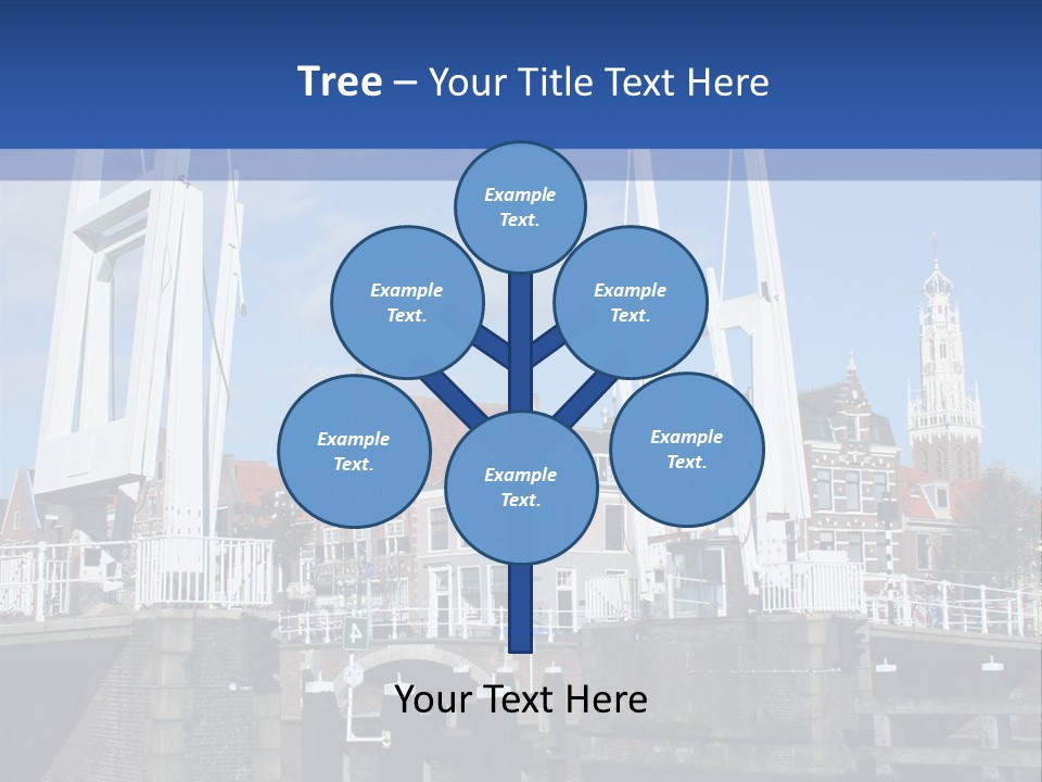 Beautiful View At Historic Haarlem In Holland PowerPoint Template