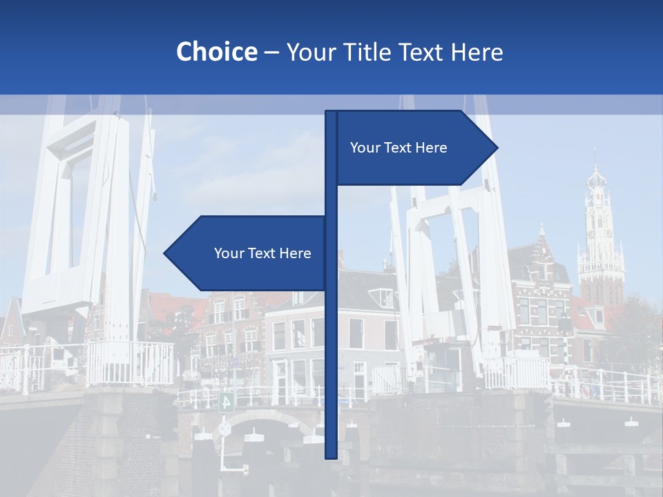 Beautiful View At Historic Haarlem In Holland PowerPoint Template