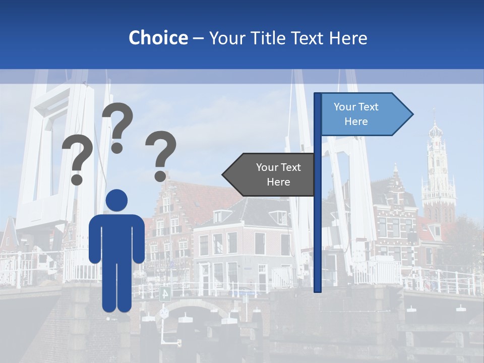Beautiful View At Historic Haarlem In Holland PowerPoint Template