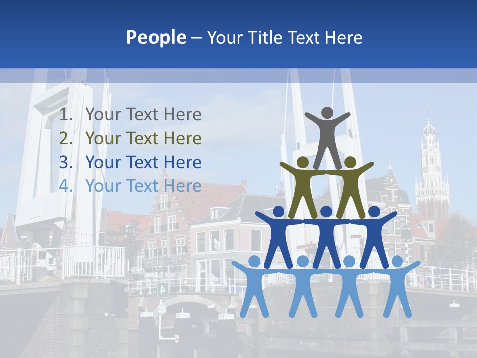Beautiful View At Historic Haarlem In Holland PowerPoint Template