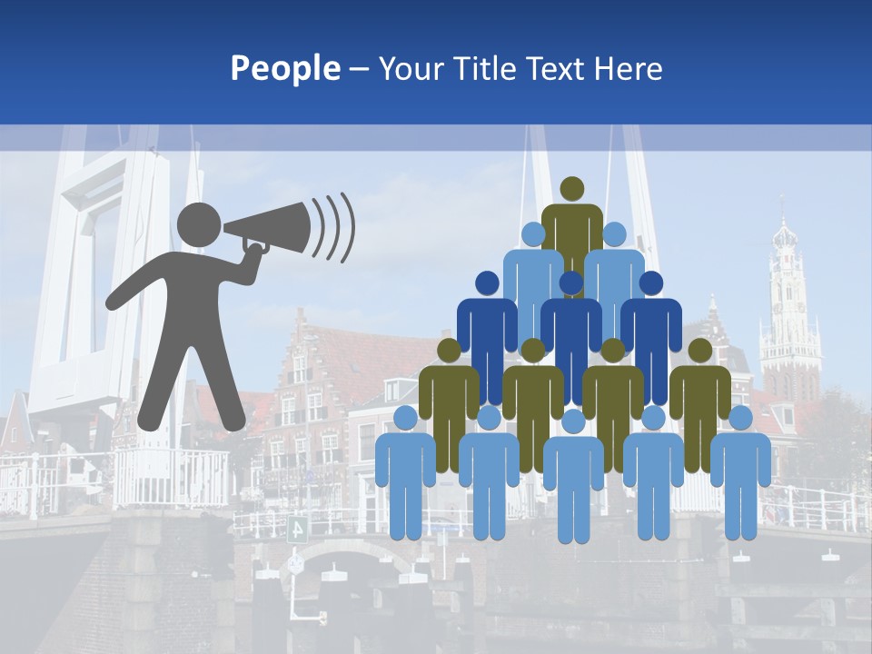 Beautiful View At Historic Haarlem In Holland PowerPoint Template