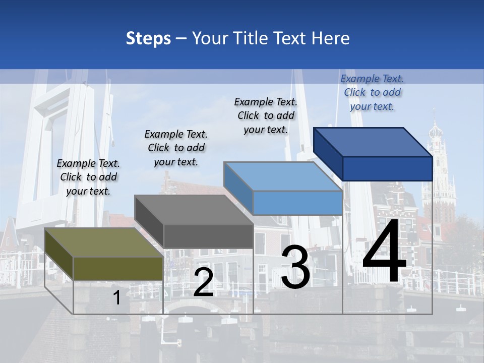 Beautiful View At Historic Haarlem In Holland PowerPoint Template