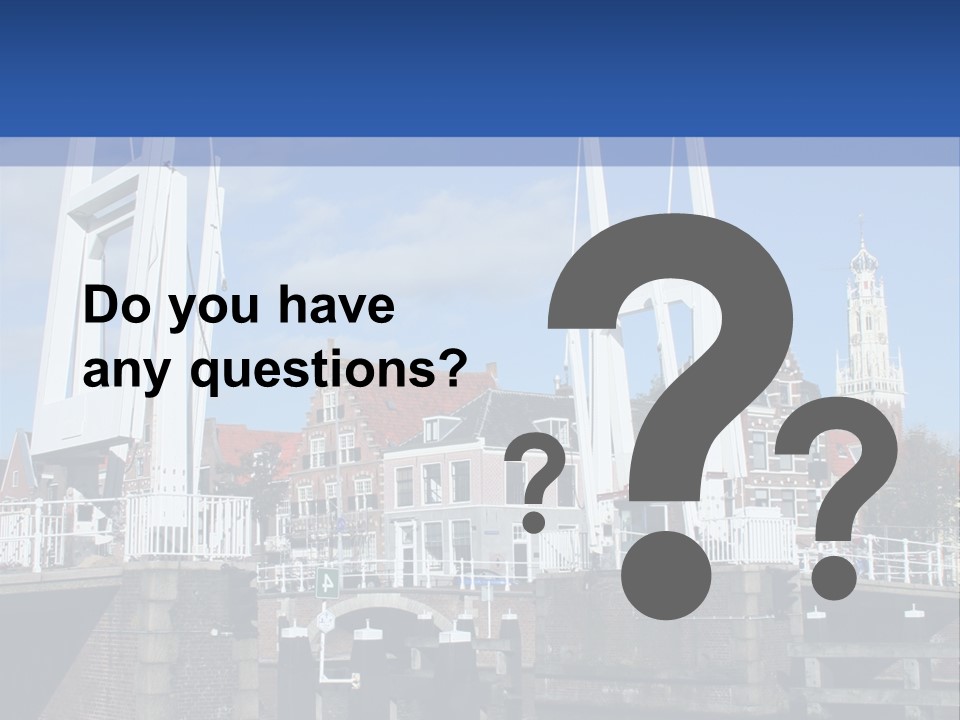 Beautiful View At Historic Haarlem In Holland PowerPoint Template