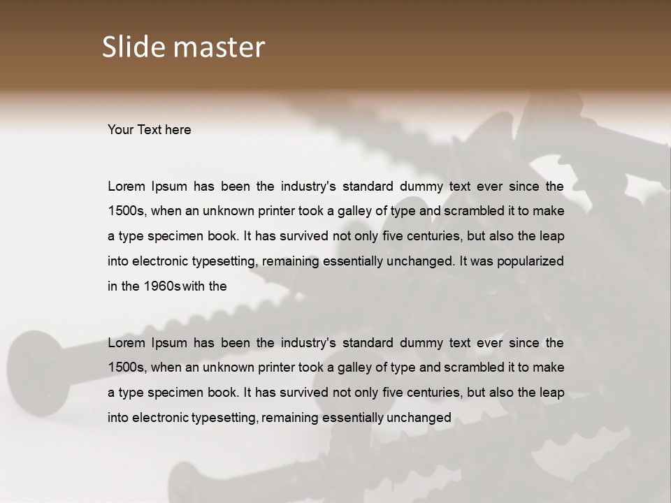 Drywall Screws PowerPoint Template