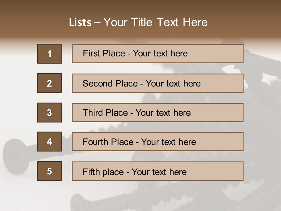 Drywall Screws PowerPoint Template