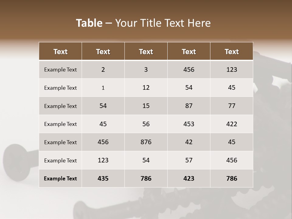 Drywall Screws PowerPoint Template