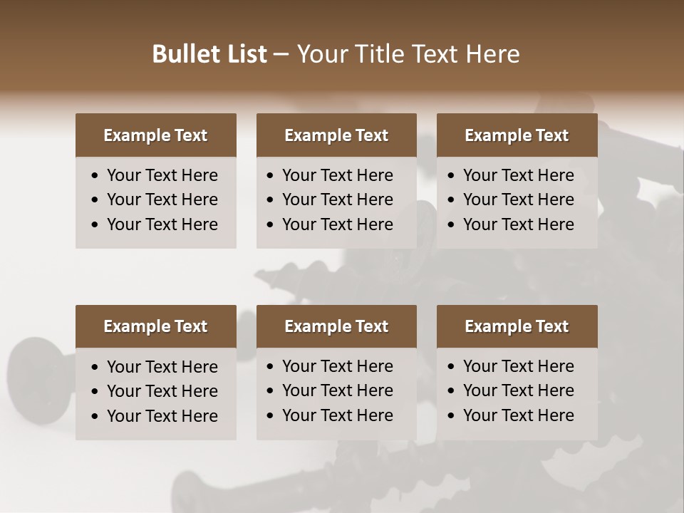 Drywall Screws PowerPoint Template