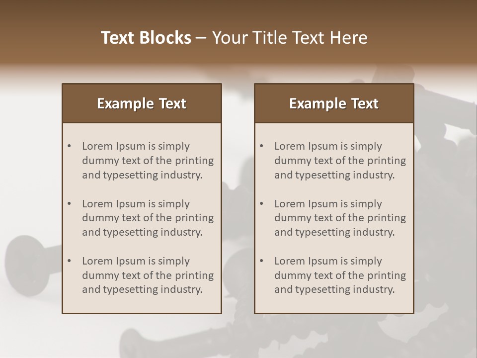 Drywall Screws PowerPoint Template