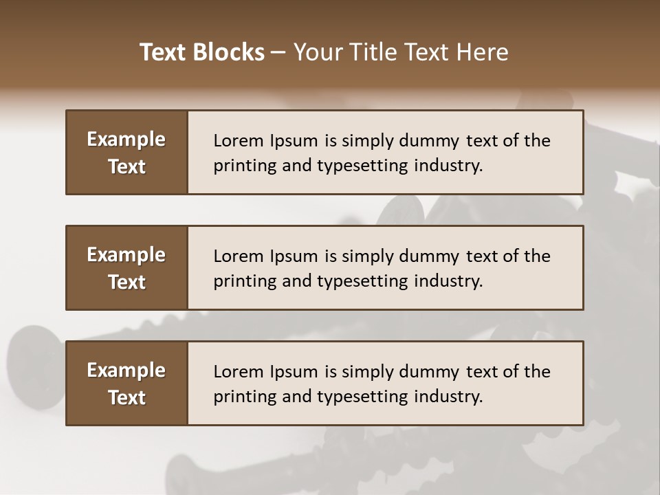 Drywall Screws PowerPoint Template