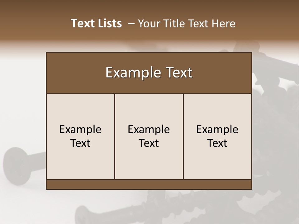 Drywall Screws PowerPoint Template