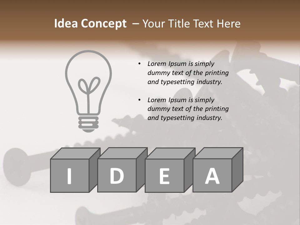 Drywall Screws PowerPoint Template