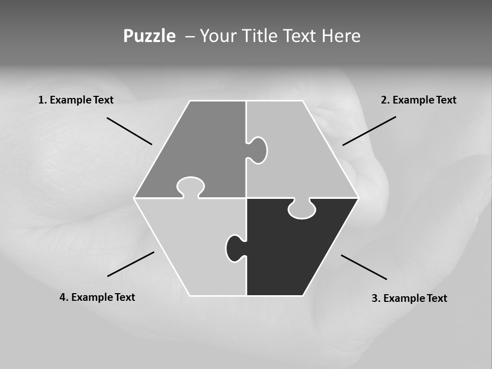 Teacher And Three Preschoolers Playing With Wooden Blocks PowerPoint Template