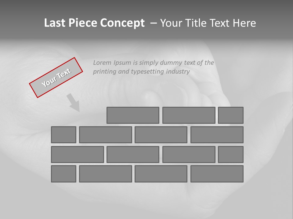 Teacher And Three Preschoolers Playing With Wooden Blocks PowerPoint Template