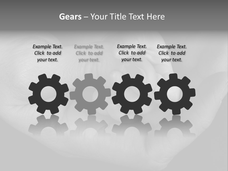 Teacher And Three Preschoolers Playing With Wooden Blocks PowerPoint Template