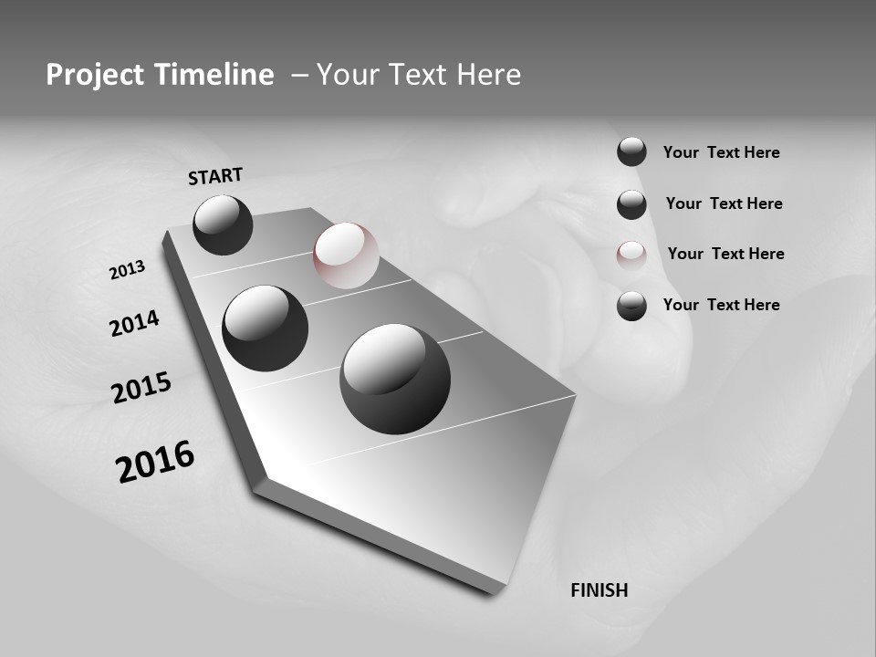 Teacher And Three Preschoolers Playing With Wooden Blocks PowerPoint Template